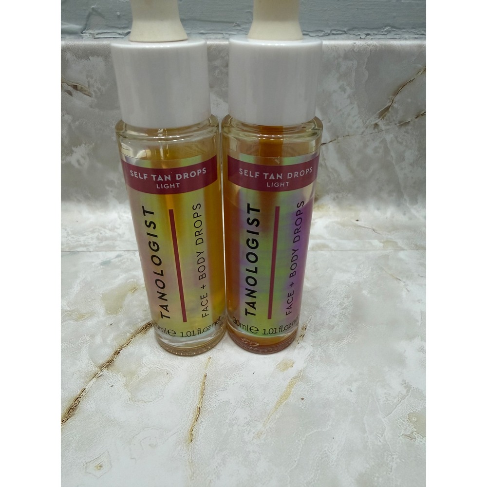 Tanologist Self Tan Drops Light Face and Body 30ml‎ 1.01 fl oz Lot of 2 New